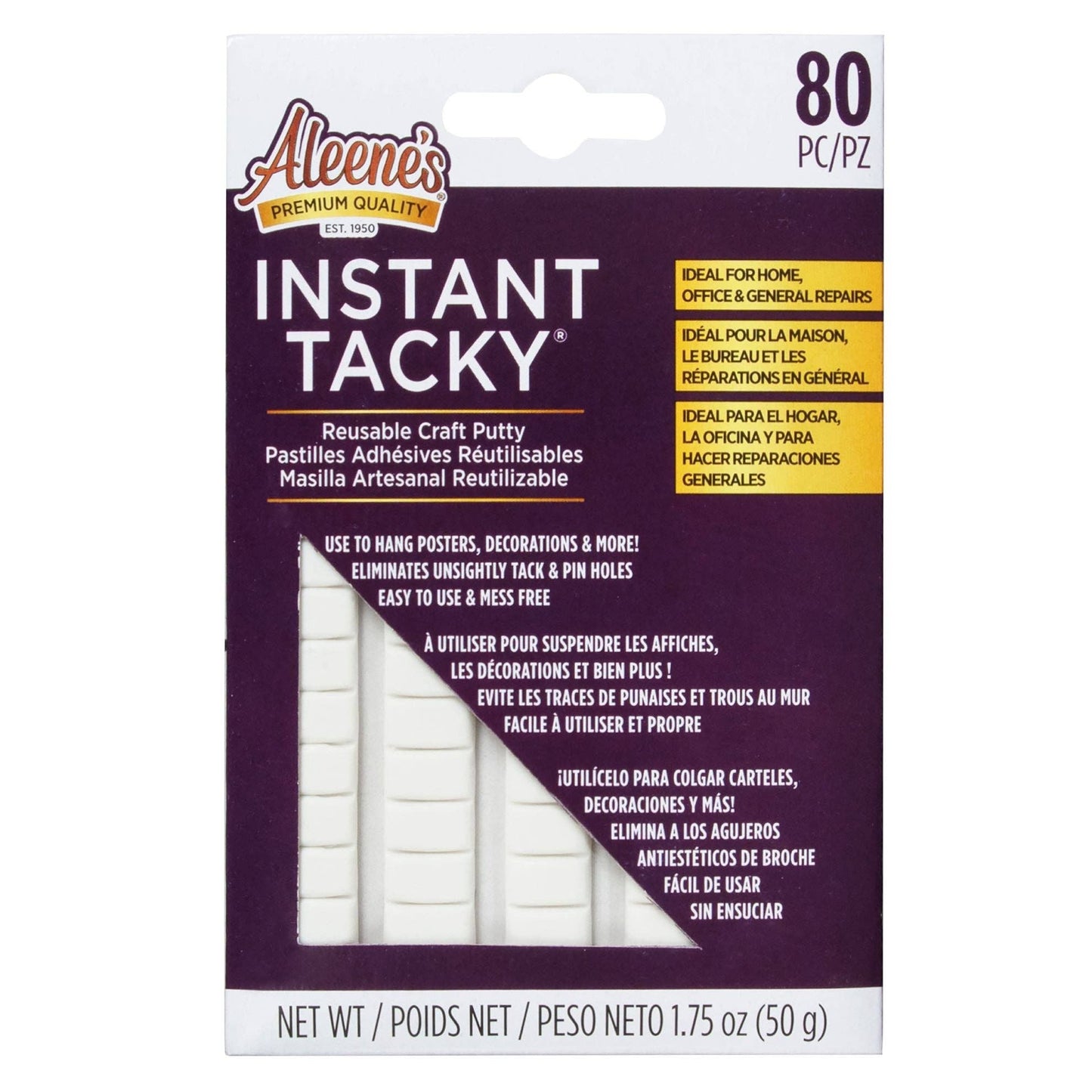 Adhesive - Aleene's Instant Tacky Reusable Craft Putty 80 Pc.