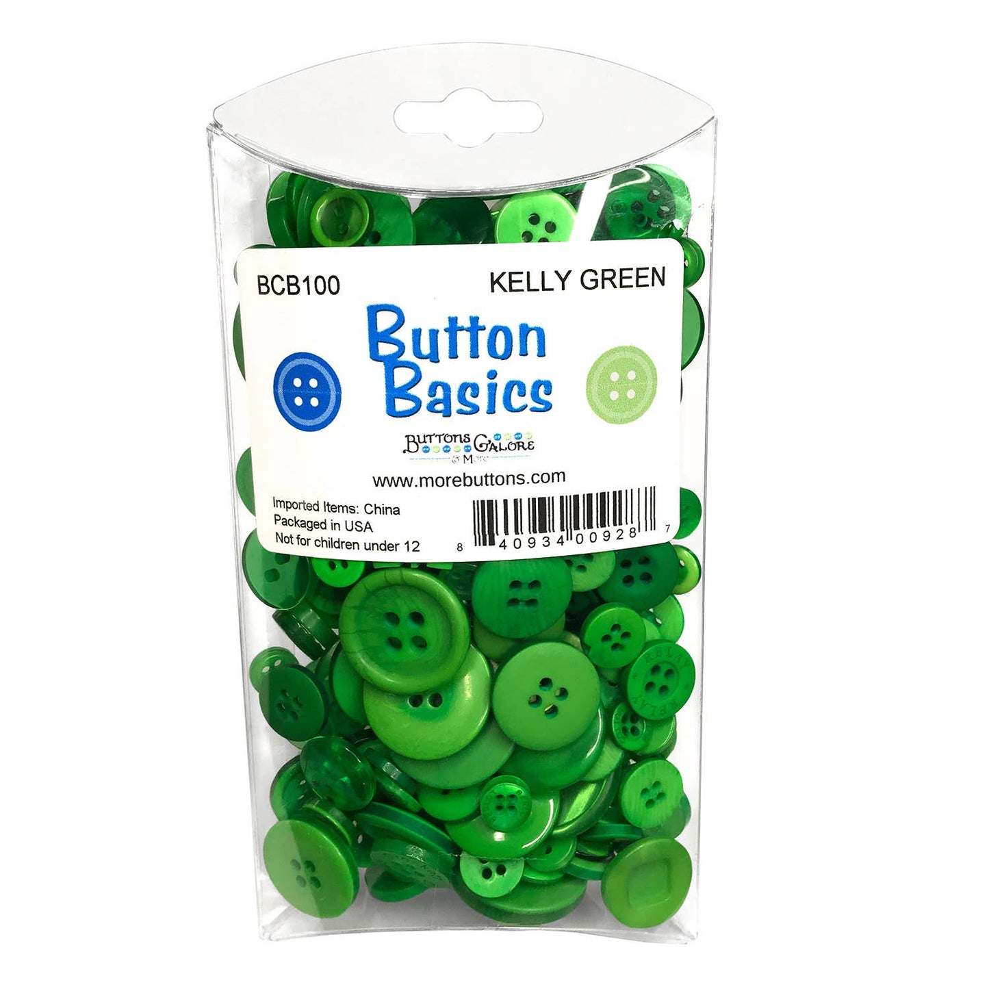 Buttons - Colorful Craft & Sewing Buttons - Kelly Green