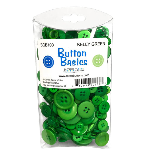Buttons - Colorful Craft & Sewing Buttons - Kelly Green