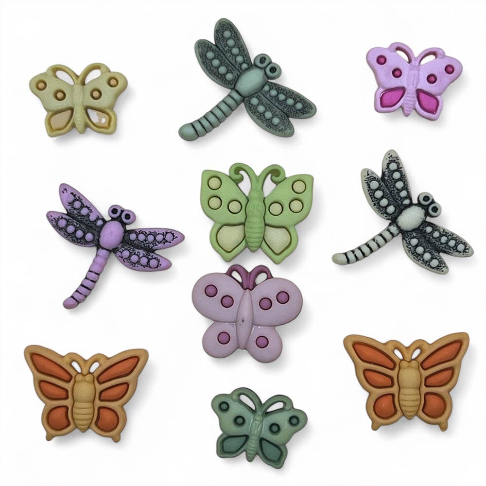 Buttons - Butterflies & Dragonflies Craft & Sewing Button Assortment