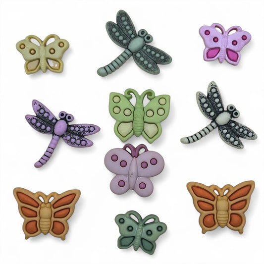 Buttons - Butterflies & Dragonflies Craft & Sewing Button Assortment