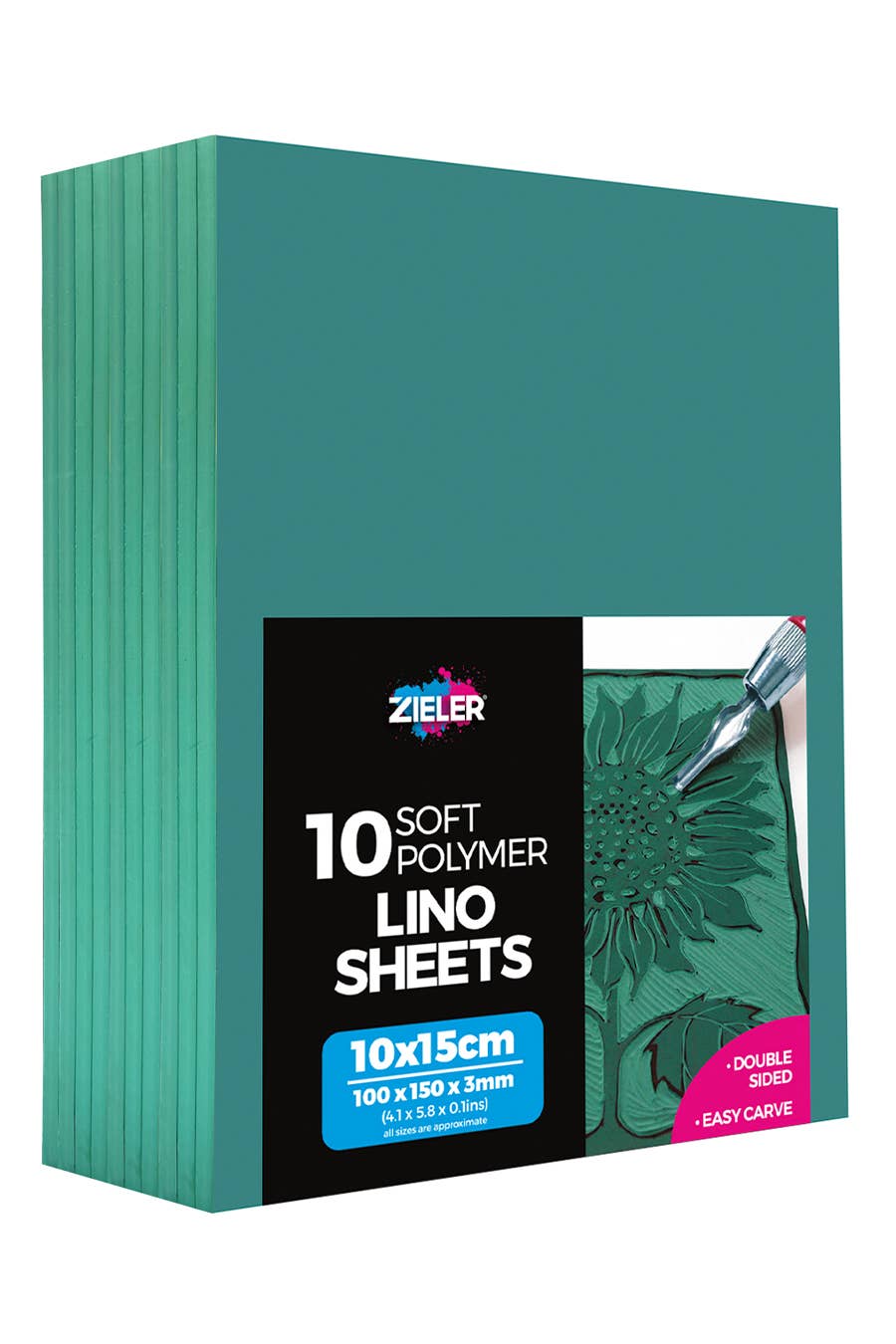 Lino Printing - Zieler Soft Cut Bloc Sheets, Pack of 10