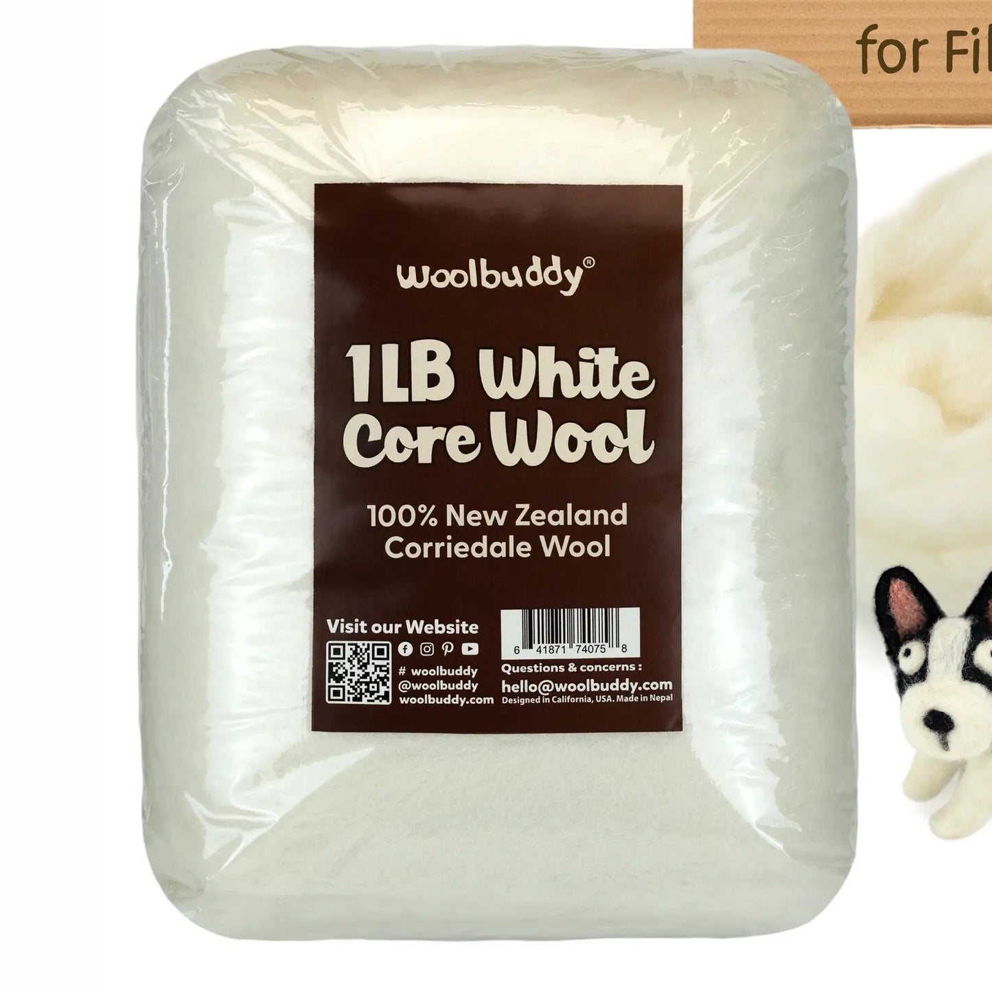 Felting - White - Needle Felting Wool Roving – 1lbs