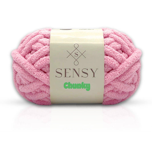 Yarn - Sensy Chunky Yarn, Blanket Yarn, 7 oz, 28 Yards, Gauge 7 Jumbo: Pink