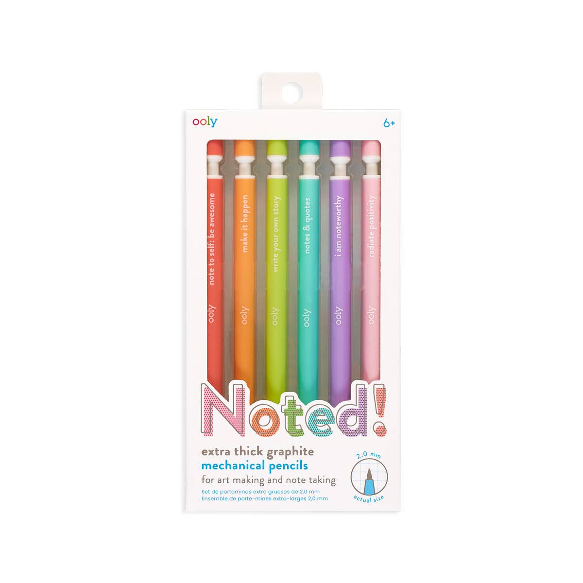 Pencils - Noted!: Extra Thick Graphite Mechanical Pencils (Set of 6)