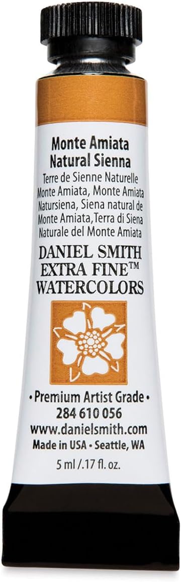 Paint - Daniel Smith Extra Fine Watercolor Paint 5ml Tube - Monte Amiata Natural Sienna