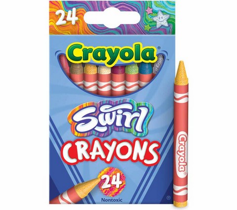 Chalk - Crayola Crayons 24 Color Box Swirl