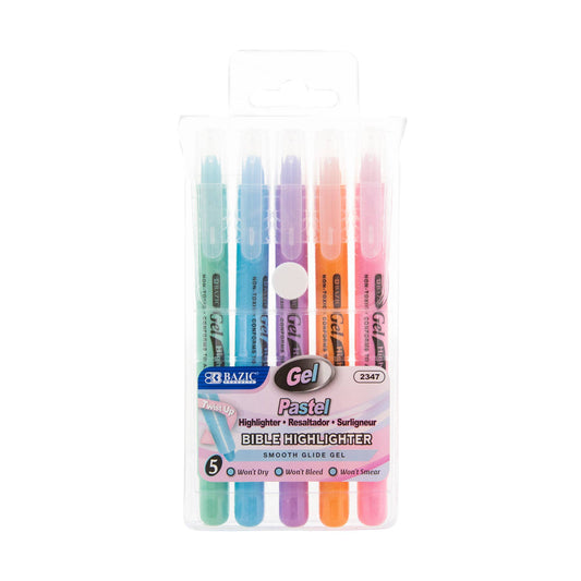 Highlighter - 5 Pastel Color Gel Bible