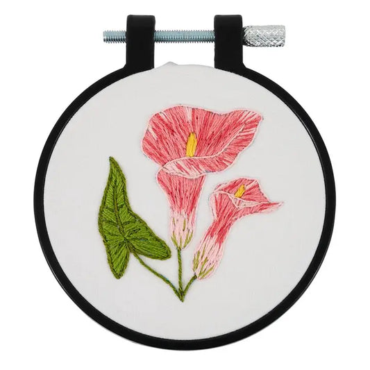 Cross Stitch - Bucilla Stamped Embroidery Kit - Delicate Lily 3"