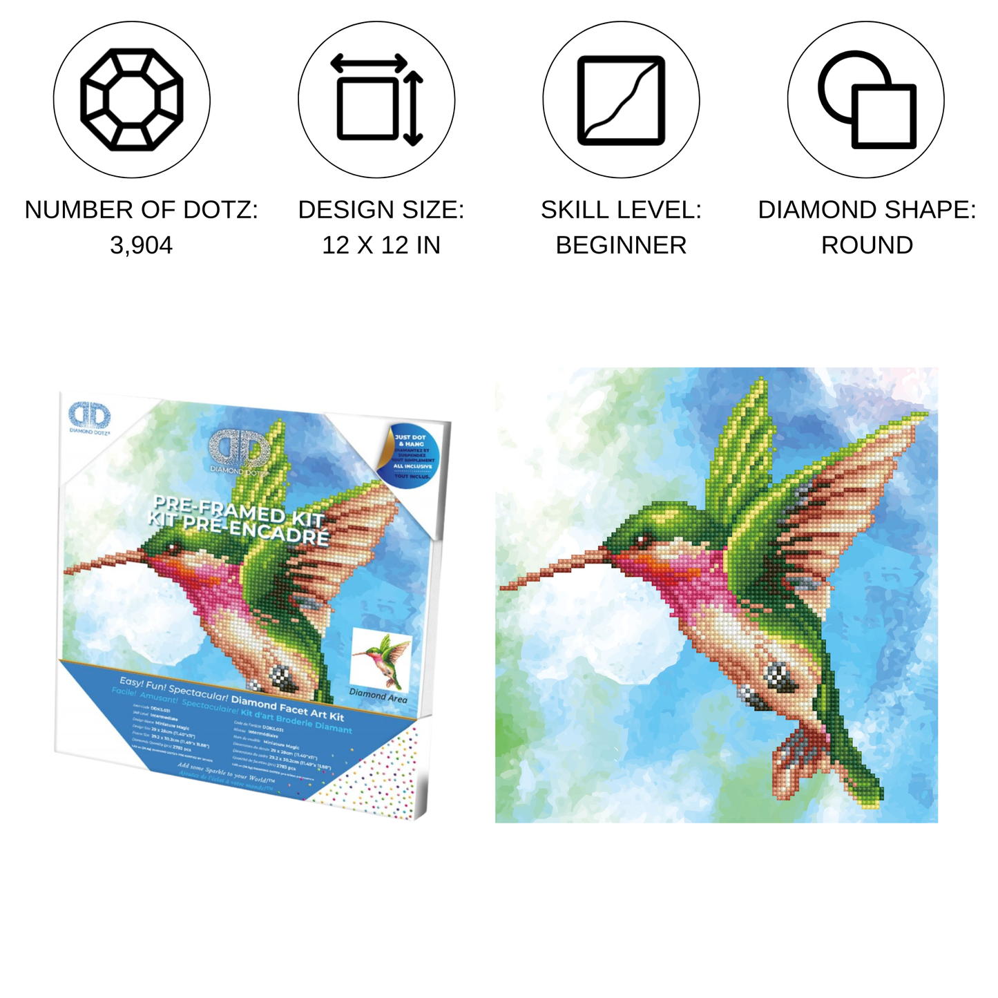 Diamond Dotz - Miniature Magic Pre-Framed Kit - 11.0" x 11.4"