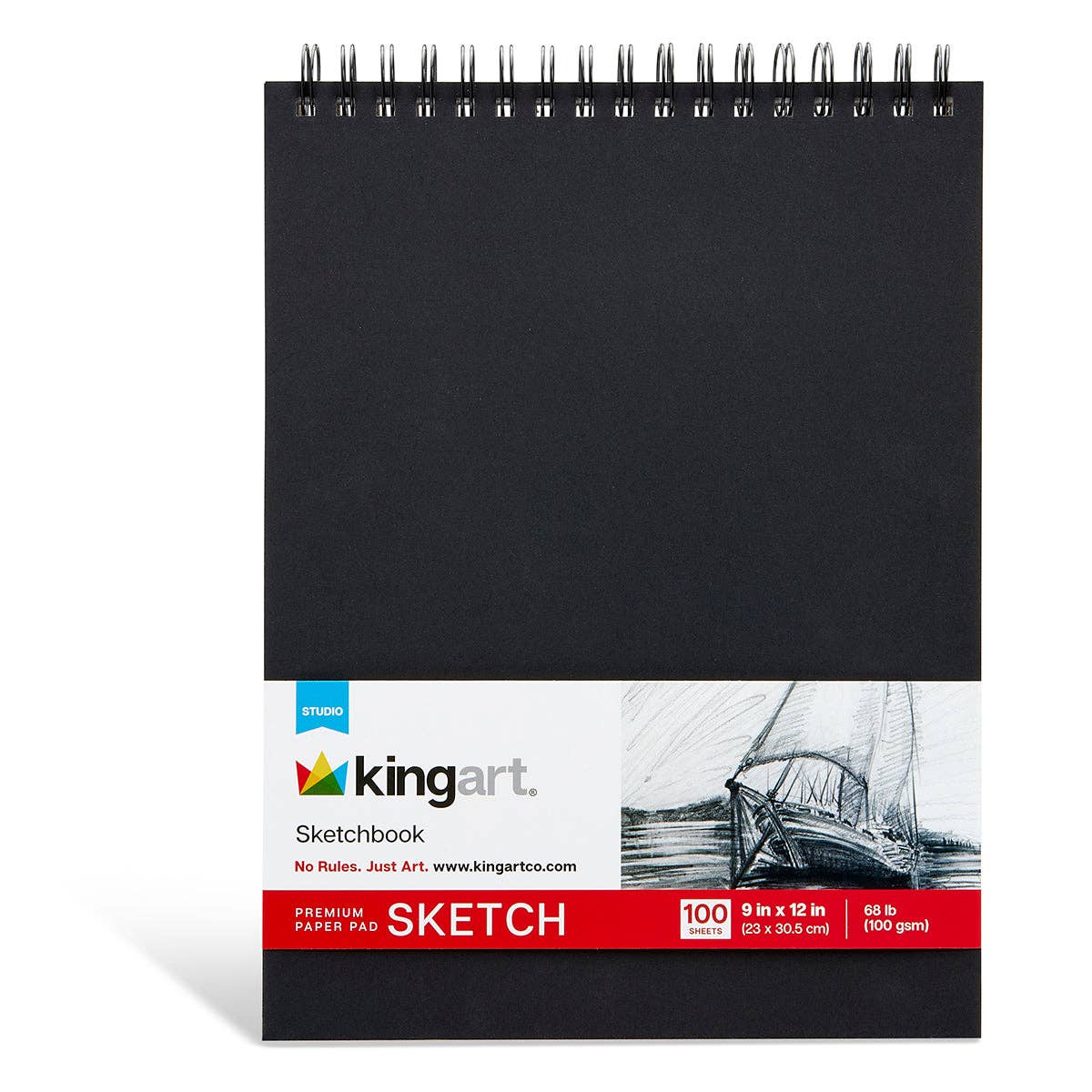 Paper Pad - Sketch Paper Pad - Top Spiral - 9" x 12" - 100 Sheets