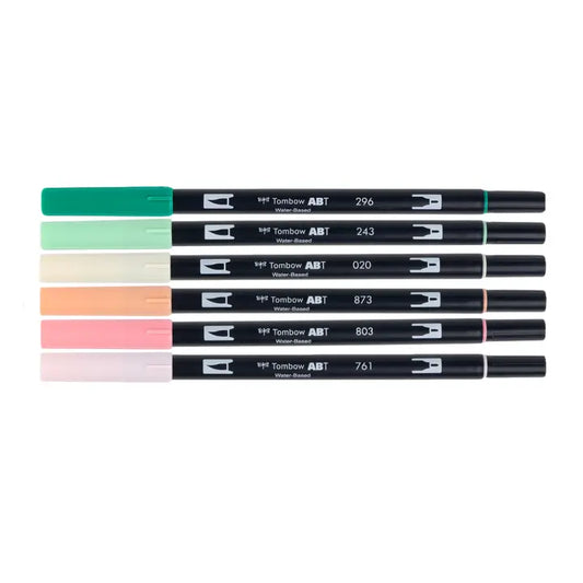 Markers - Dual Brush Pen Art Markers, Just Peachy, 6-Pack