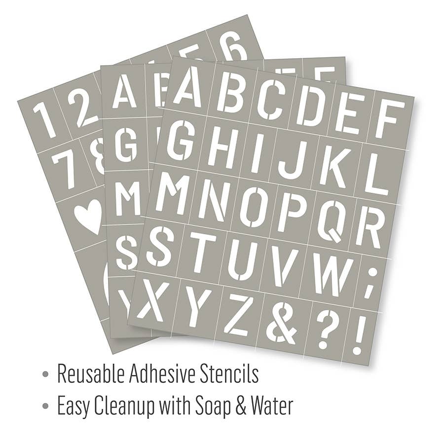 Stencils - Block Adhesive 3-Piece