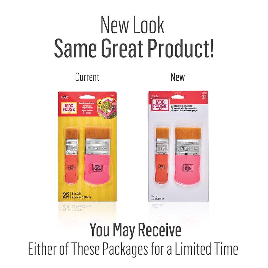 Paint Brush - Mod Podge - Decoupage Brushes - 2-Piece