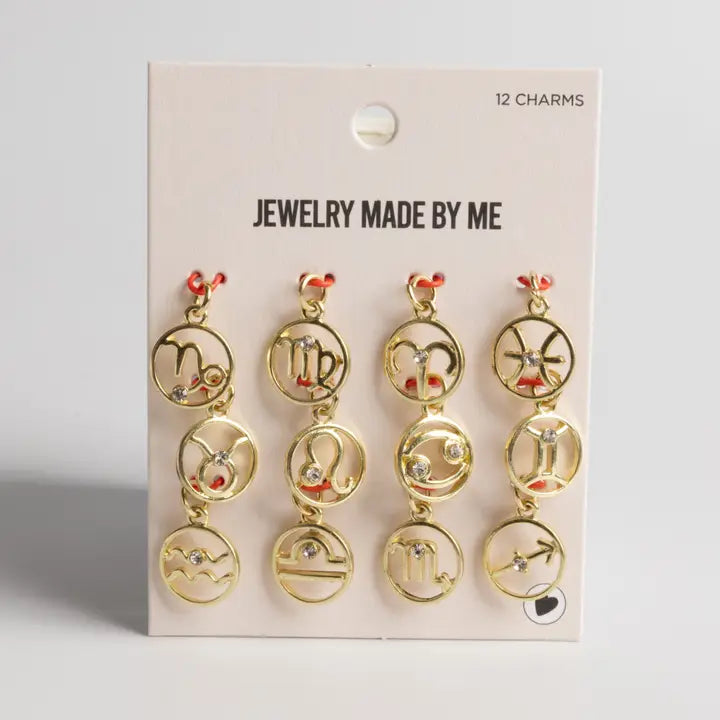 Jewelry - Gold Zodiac Symbols Charms Astrological Sign Pendants Set of 12 Astrology Charms