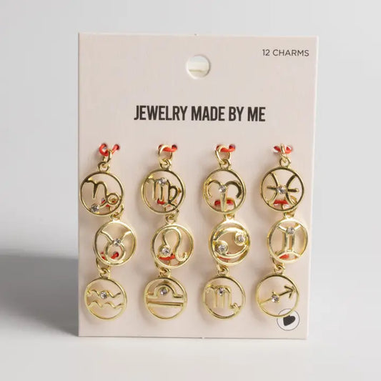 Jewelry - Gold Zodiac Symbols Charms Astrological Sign Pendants Set of 12 Astrology Charms