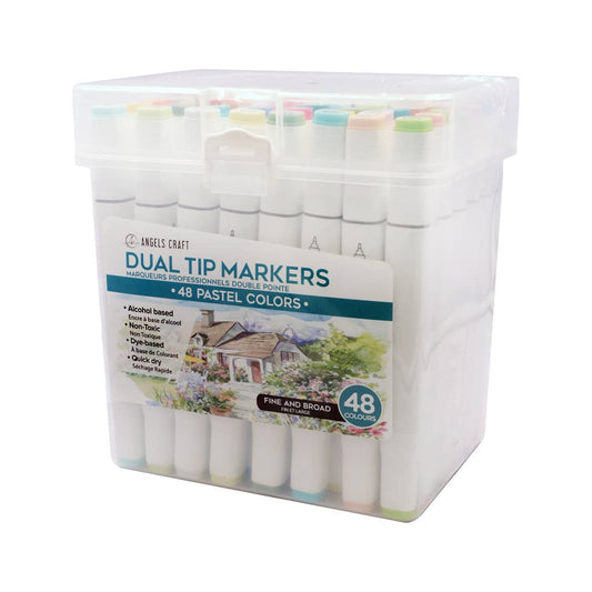 Marker - Pastel Dual Tip Markers set, 48 Colors