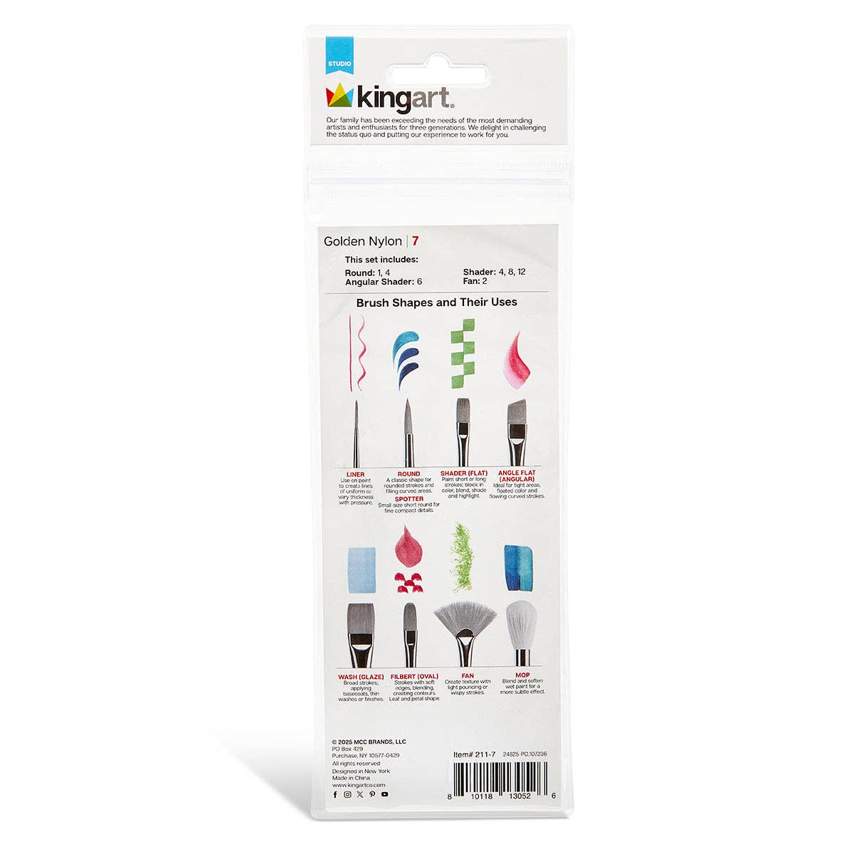 Paint Brush - Studio Soft Grip Brush Set – 7 pc