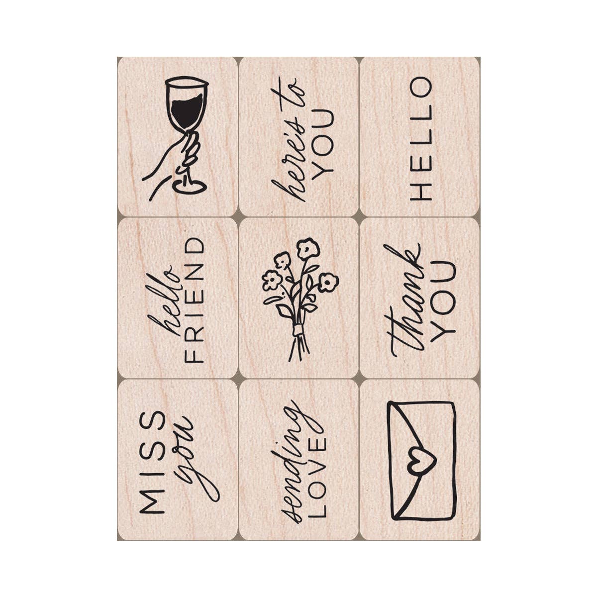 Stamp - Everyday Mini Tub Woodblock Stamps