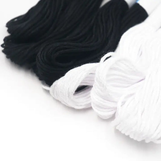 Thread - Black & White Embroidery Thread 8ct