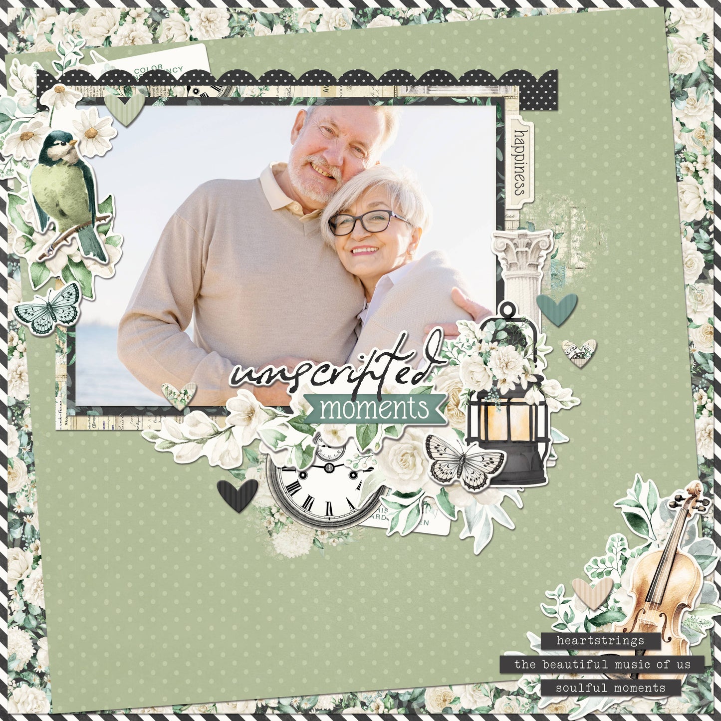 Scrapbook Paper - Simple Vintage Timeless Harmony - Collection Kit