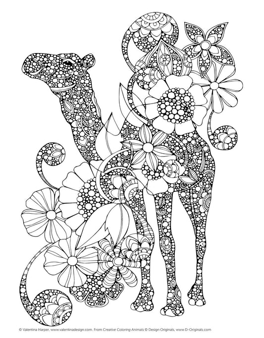 Coloring Book - Creative Coloring Animals - Richly Detailed Designs