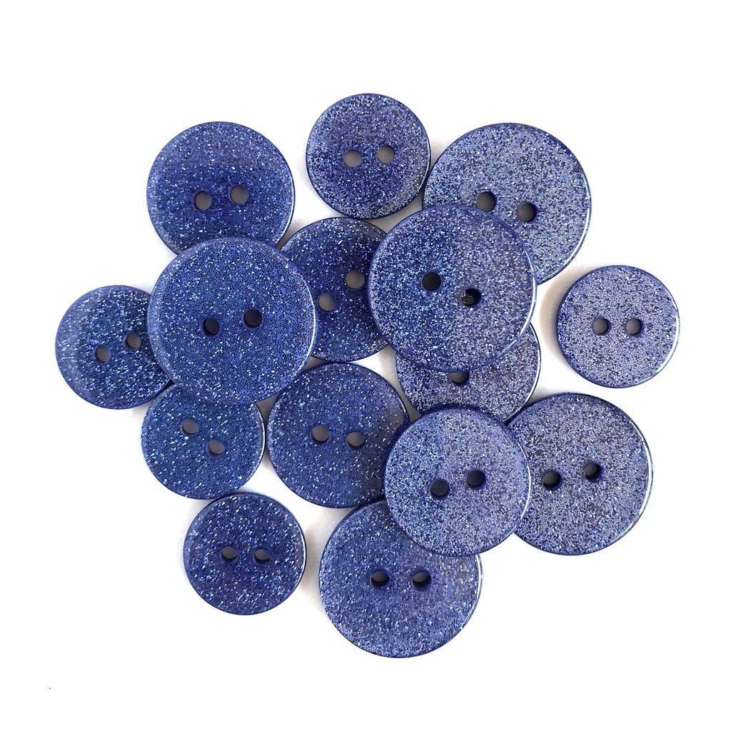 Buttons - French Lavender Glitter Buttons
