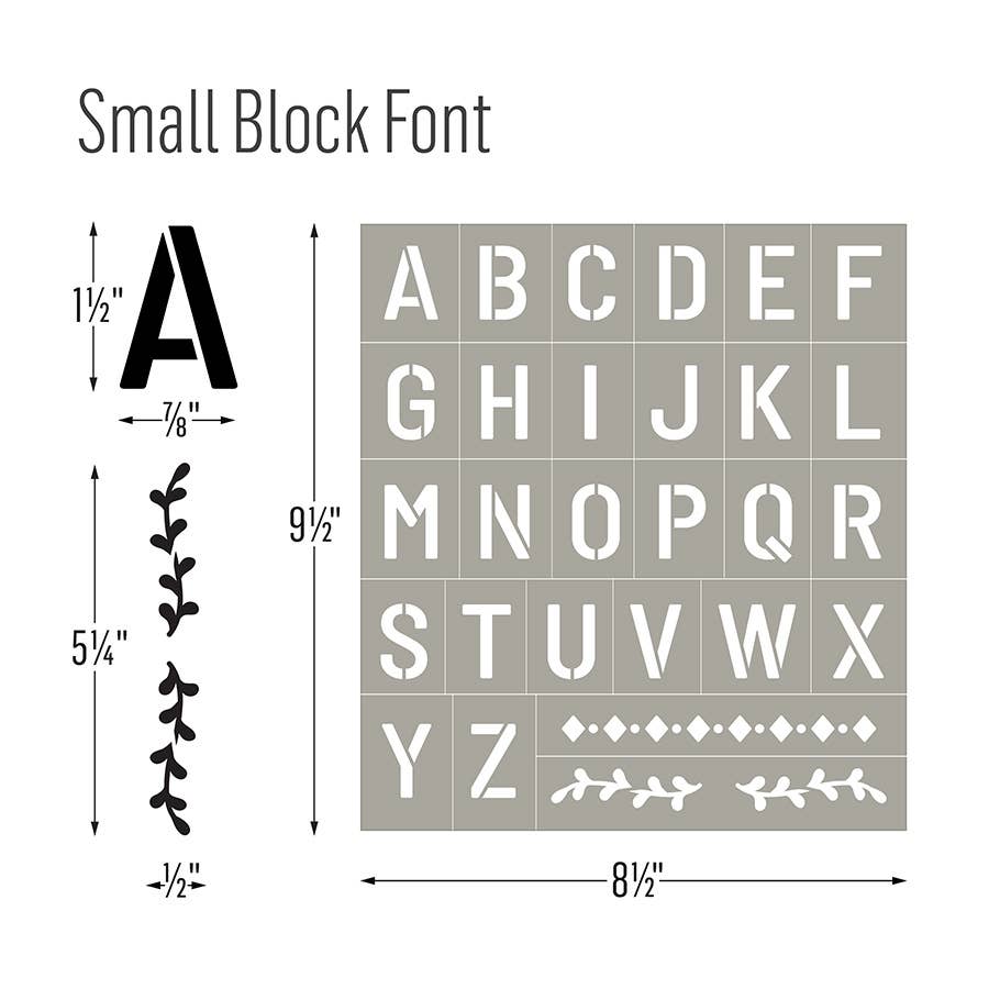 Stencils - Block Adhesive 3-Piece