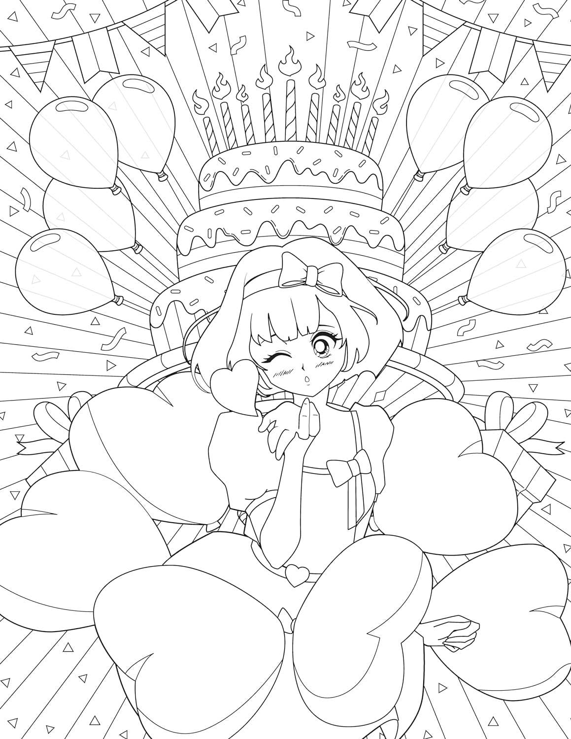 Coloring Book - Let's Color Manga - Over 45 Intricate Whimsical Designs