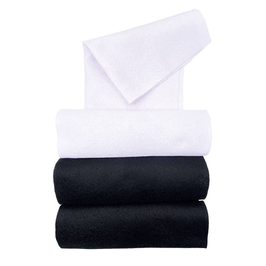 Felt Sheet - White & Black Sheet 4pc/pk