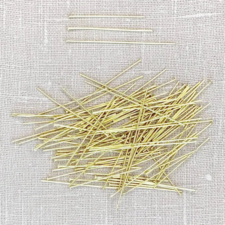Jewelry - Gold Flat Head Pins 100pc Assortment