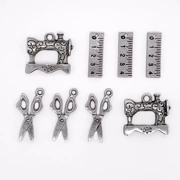 Jewelry - Silver Vintage Sewing Charms 8pc Set