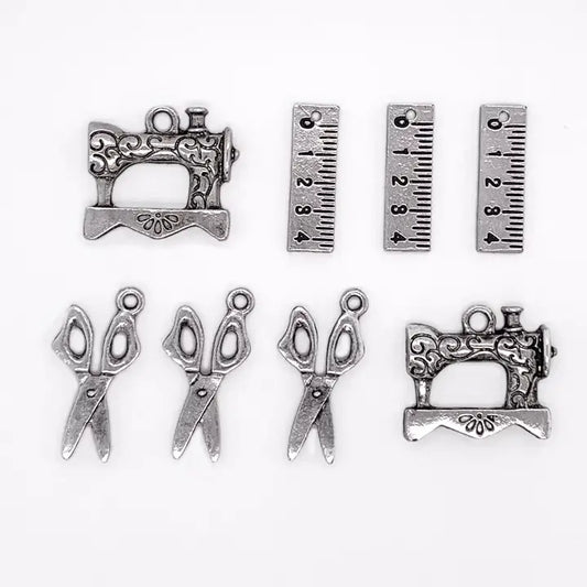 Jewelry - Silver Vintage Sewing Charms 8pc Set
