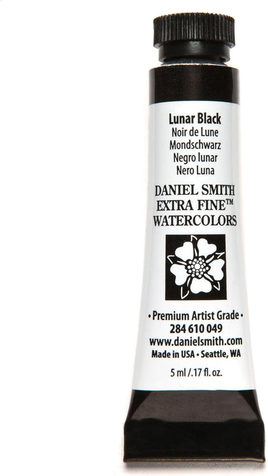 Paint - Daniel Smith Extra Fine Watercolor Paint 5ml Tube - Lunar Black