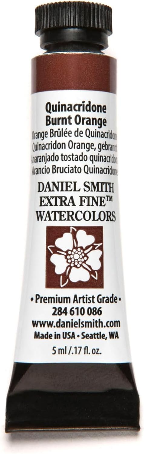 Paint - Daniel Smith Extra Fine Watercolor Paint 5ml Tube - Quinacridone Burnt Orange
