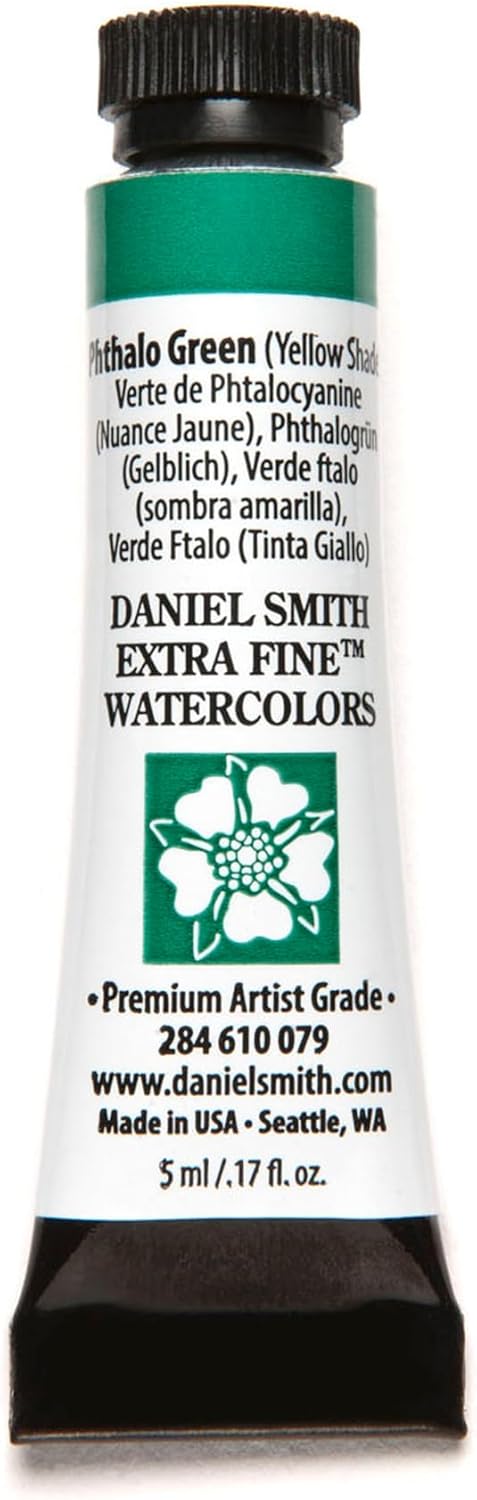 Paint - Daniel Smith Extra Fine Watercolor Paint 5ml Tube - Phthalo Green (Yellow Shade)