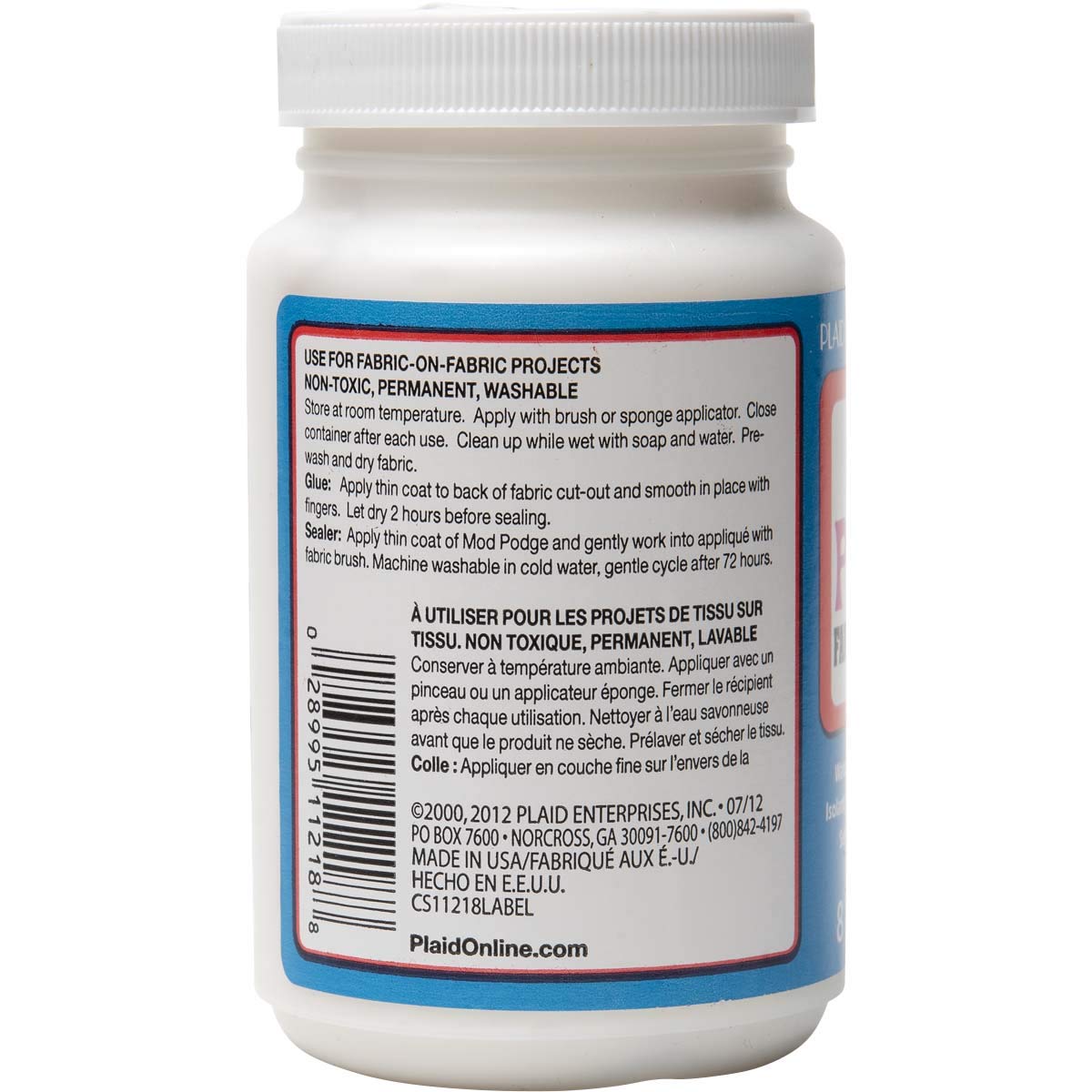 Adhesives - Mod Podge Fabric, 8 oz