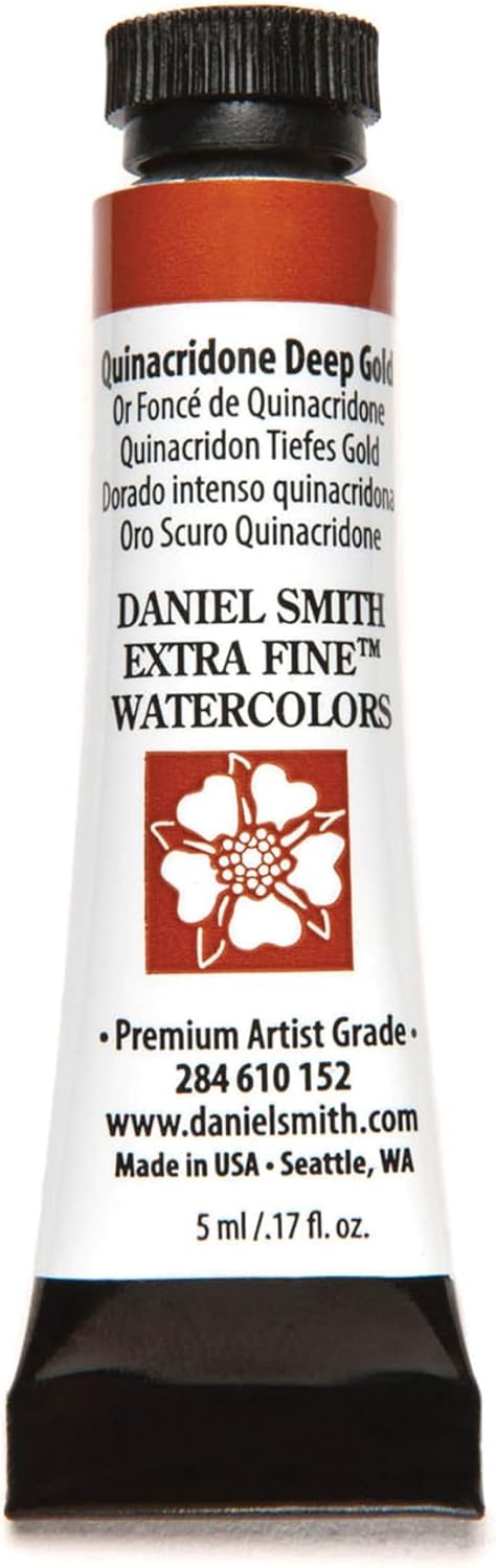 Paint - Daniel Smith Extra Fine Watercolor Paint 5ml Tube - Quinacridone Deep Gold