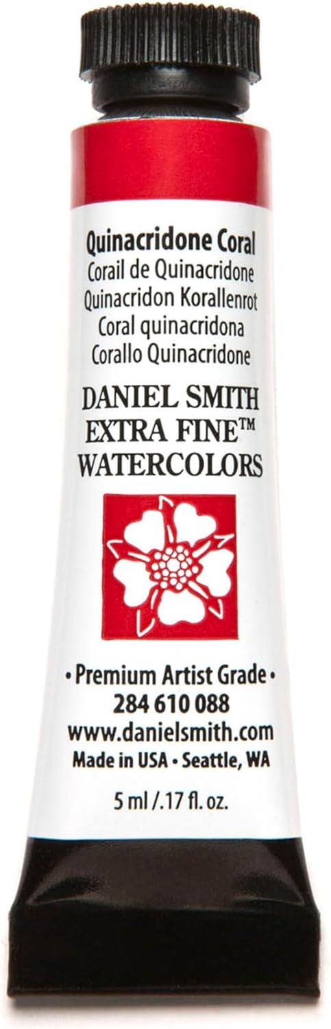 Paint - Daniel Smith Extra Fine Watercolor Paint 5ml Tube - Quinacridone Coral