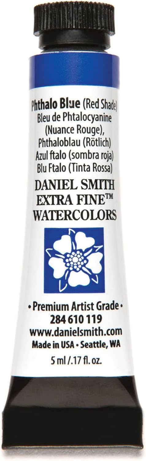 Paint - Daniel Smith Extra Fine Watercolor Paint 5ml Tube - Phthalo Blue (Red Shade)