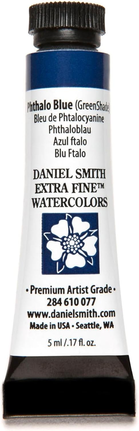 Paint - Daniel Smith Extra Fine Watercolor Paint 5ml Tube - 	Phthalo Blue (Green Shade)