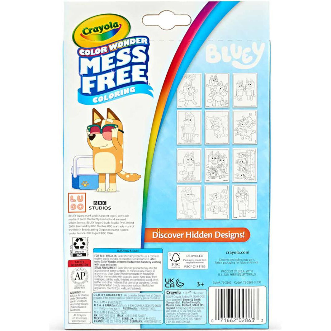 Coloring Book - Bluey Crayola Color Wonder Mini Box Set with Markers
