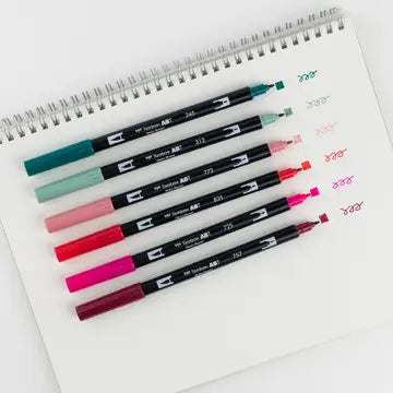 Markers - Dual Brush Pen Art Markers, Very Berry, 6-Pack