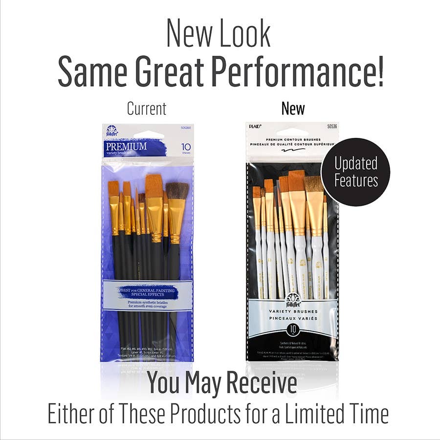 Paint Brush - Folkart ® Artist Variety Brush Set, 10-Piece