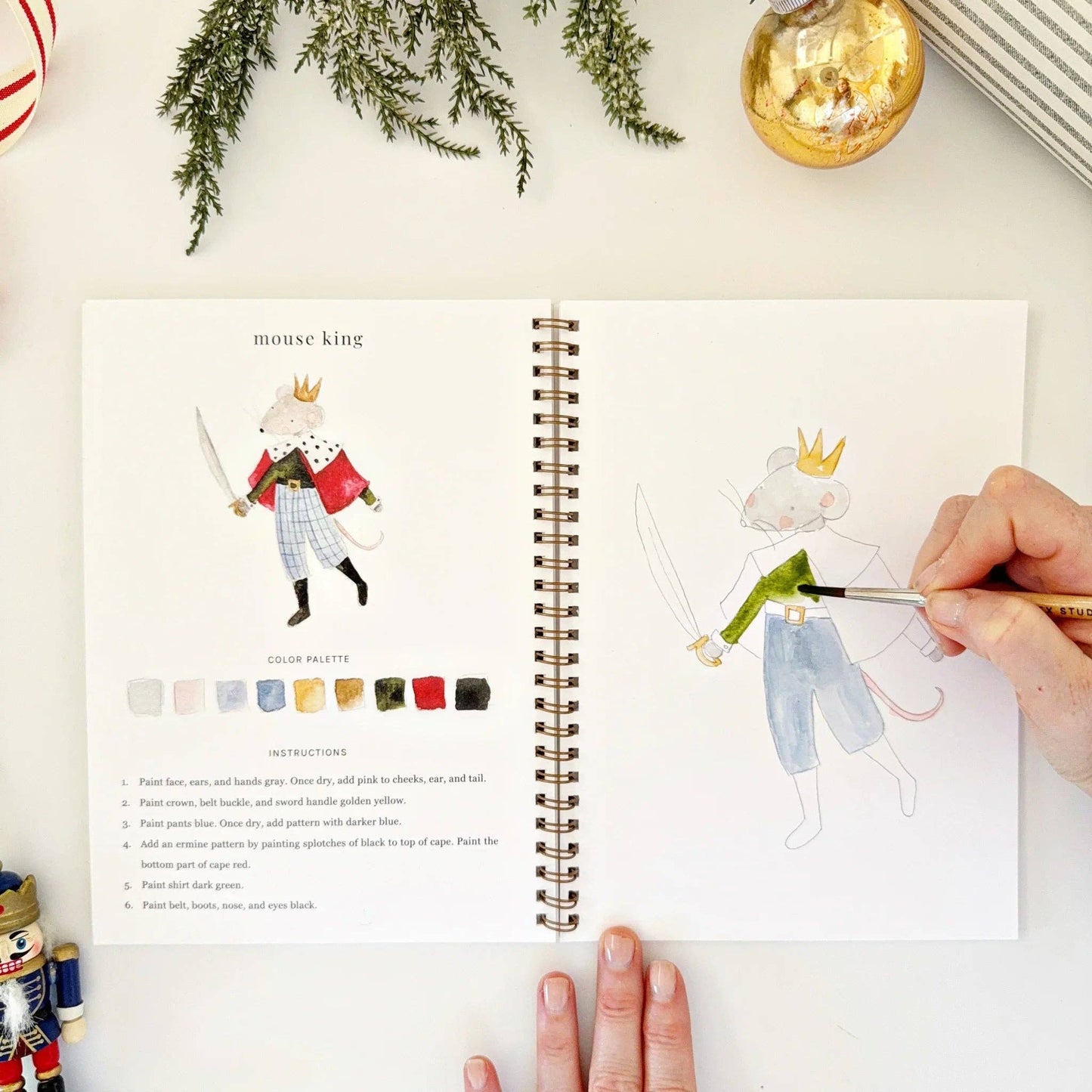 Workbook - Nutcracker watercolor workbook