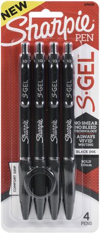 Pens - Sharpie S-Gel 1mm Bold Point Pens 4/Pkg