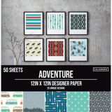 Scrapbook Paper - Adventure, 25 Designs/2 Each 12"X12" 50pk