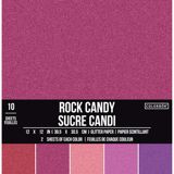 Scrapbook Paper - Glitter Rock Cardstock 12"X12" 10pk