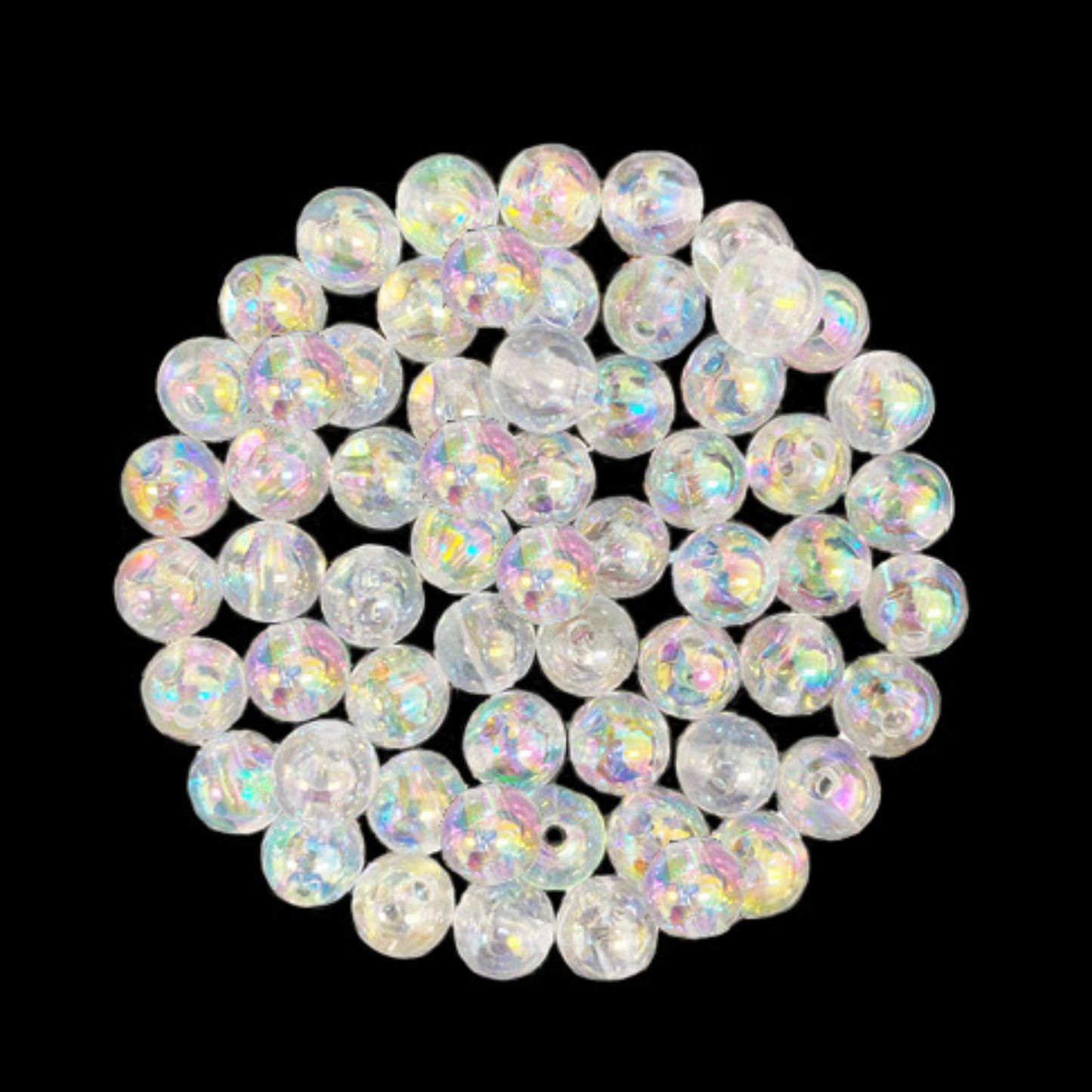 Jewelry - Clear Beads, Approx. 8mm 35g Red