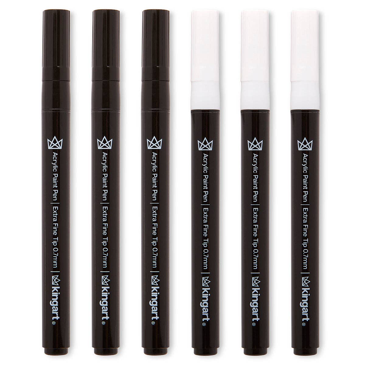 Paint Pens - Acrylic Extra Fine - Black & White 6 pc